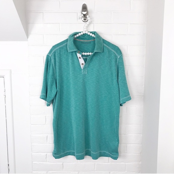 Johnston & Murphy Other - {Johnston & Murphy} Men’s Vintage Green Slub Polo